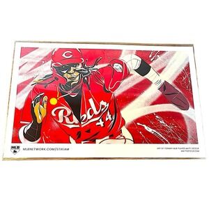 Elly De La Cruz Cincinnati Reds Matt Szczur Art Poster MLB Speedway Classic Rare